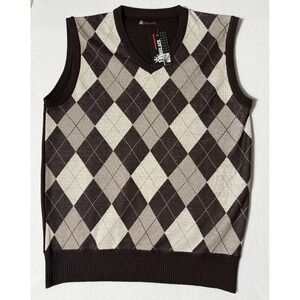 Red Ape Men's 100% Polyester V-NECK Sleeveless Sweater Vest US Size 2X New